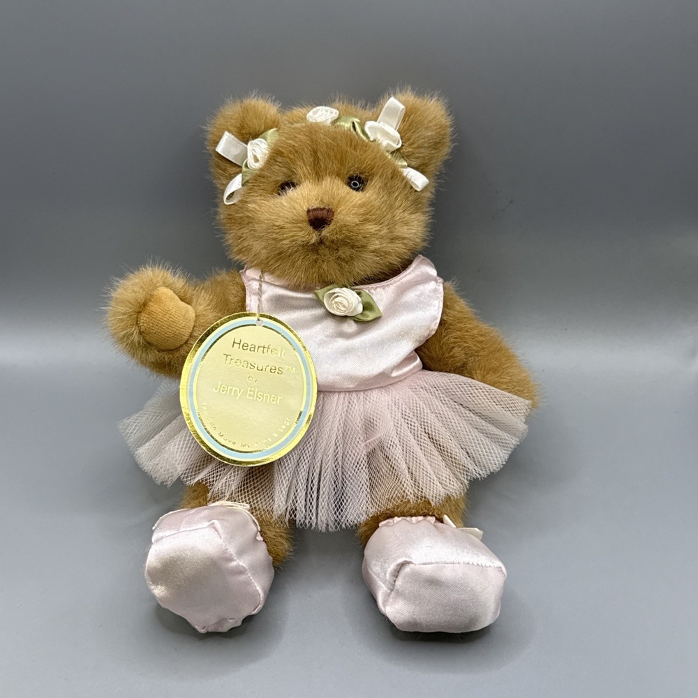 NWT-10" Heartfelt Treasures by Jerry Elsner "Crystal"Stuffed Ballerina Bear